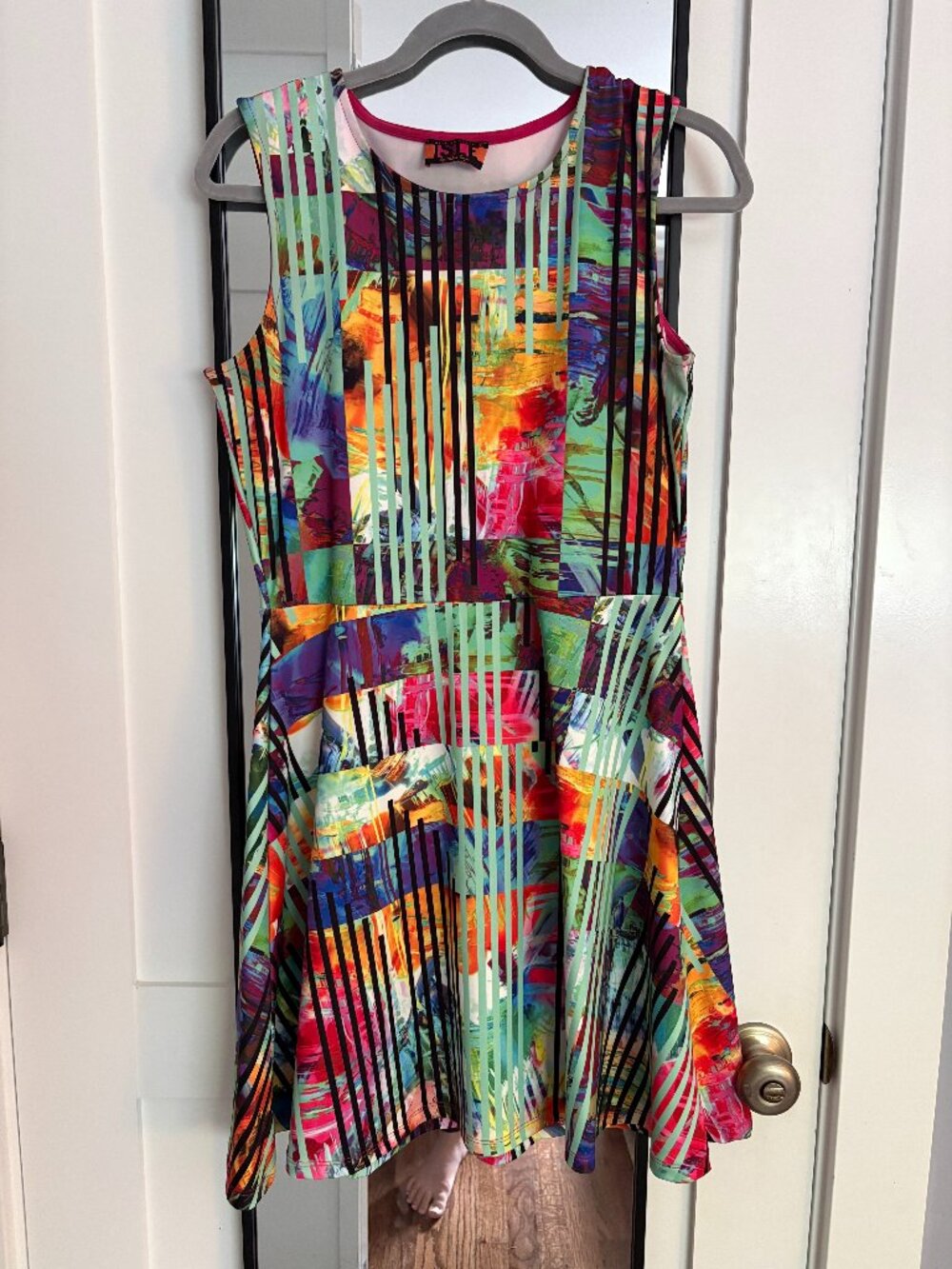 Multi-Colored Modern Art Dress